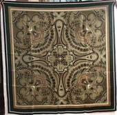 Førsteklasses skjermtrykt silke-satengskjerf